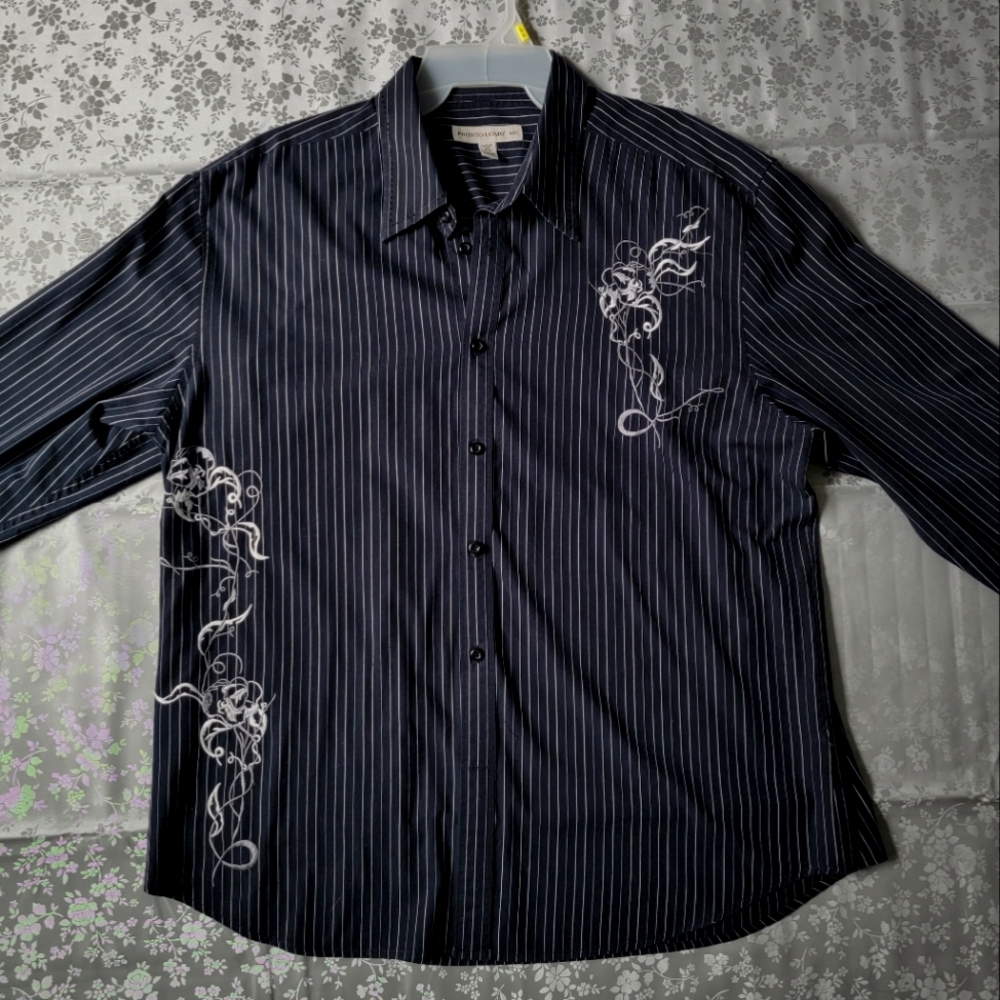 Men's Button-down Fancy Collar Dress Shirt